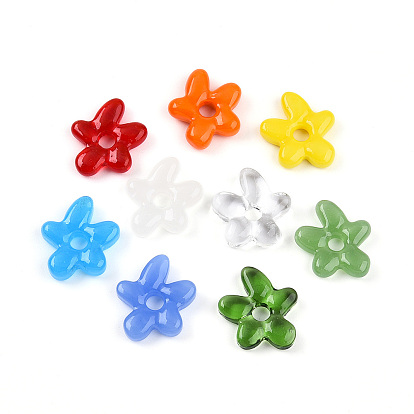 Бусины лэмпворк , цветок