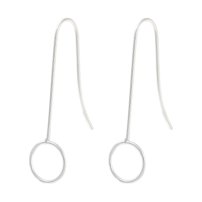 Стерлингового серебра серьги крюков, с горизонтальной петлей