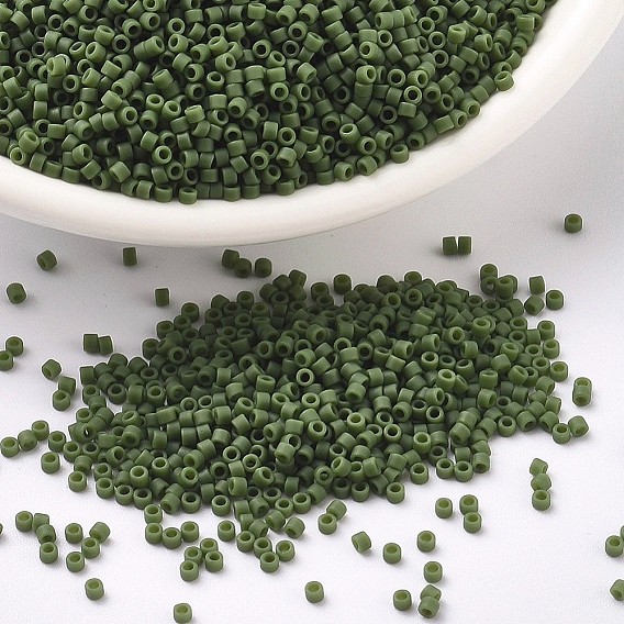 Бусины miyuki delica, цилиндр, японский бисер, 11/0, матовые непрозрачные цвета