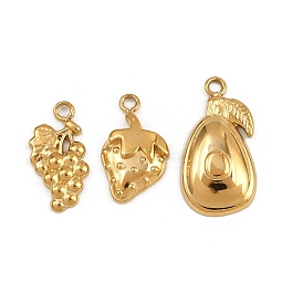 304 подвески из нержавеющей стали, фруктовые прелести, золотые