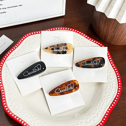 Заколки для волос из ацетата целлюлозы, аксессуары для волос для женщин и девочек, слеза