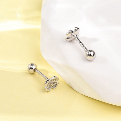 S999 изящные серебряные серьги-гвоздики, цветок