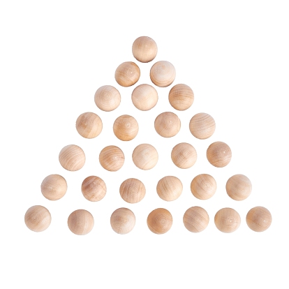 Natural Wooden Round Ball, DIY Decorative Wood Crafting Balls, Unfinished Wood Sphere, No Hole/Undrilled, Undyed
