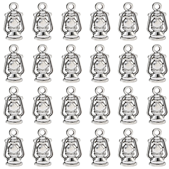 40 шт. наборы подвесок из цинкового сплава в тибетском стиле, без свинца и без кадмия, подвески-фонарики