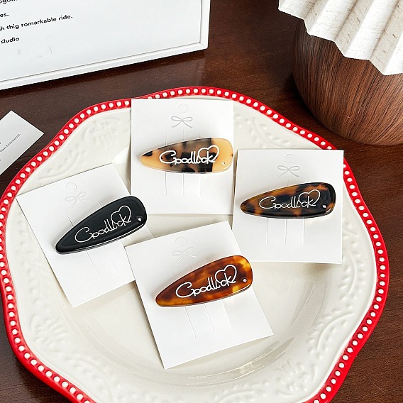 Заколки для волос из ацетата целлюлозы, аксессуары для волос для женщин и девочек, слеза