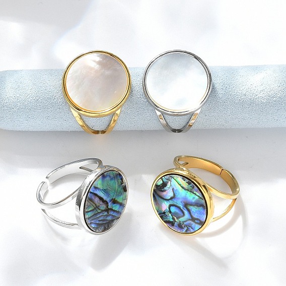 Плоские круглые 304 манжеты из нержавеющей стали для женщин, ионное покрытие (ip)