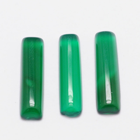 Dyed Rectangle Natural Agate Cabochons, 20x5x3.5mm