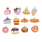 Alloy Enamel Pendants, Foods Charms, Golden