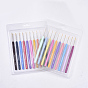 Iron Diverse Size Crochet Hooks Set, with Rubber Handle, for Braiding Crochet Sewing Tools