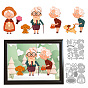 Бабушка с собакой трафареты для резки углеродистой стали, для diy scrapbooking, Фотоальбом, декоративная бумага для тиснения, форма для поздравительных открыток