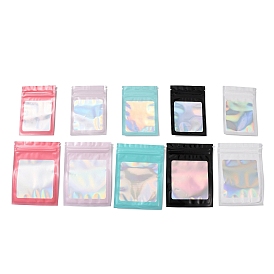 Пластиковые пакеты с застежкой-молнией «инь-ян», самозакрывающиеся пакеты с окошком, прямоугольные