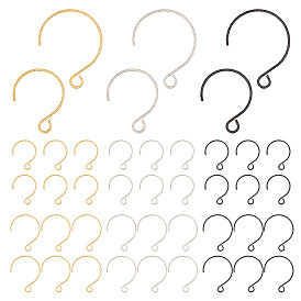 48 шт. 6 стиль 316 хирургические крючки для серег из нержавеющей стали, круглая проволока с шариковым концом и горизонтальными петлями