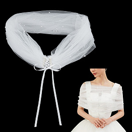 Свадебный платок из ткани, с пластиковыми жемчужинами для свадебных аксессуаров и одежды