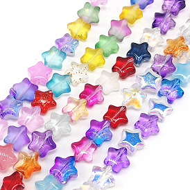 8mm star glass beads glass handmade diy beaded loose bead earrings jewelry accessories necklace bracelet material