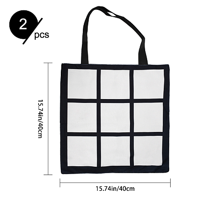 Short Plush Fabric Tote Bags, Recycle Bags, Gift Bags, Shopping Bags, Grid Pattern