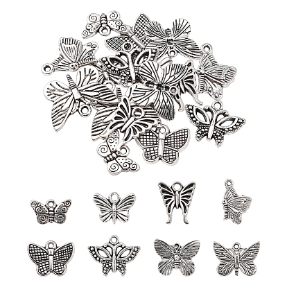 16 шт 8 подвески из сплава в тибетском стиле, бабочка