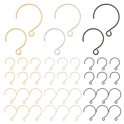 48 шт. 6 стиль 316 хирургические крючки для серег из нержавеющей стали, круглая проволока с шариковым концом и горизонтальными петлями