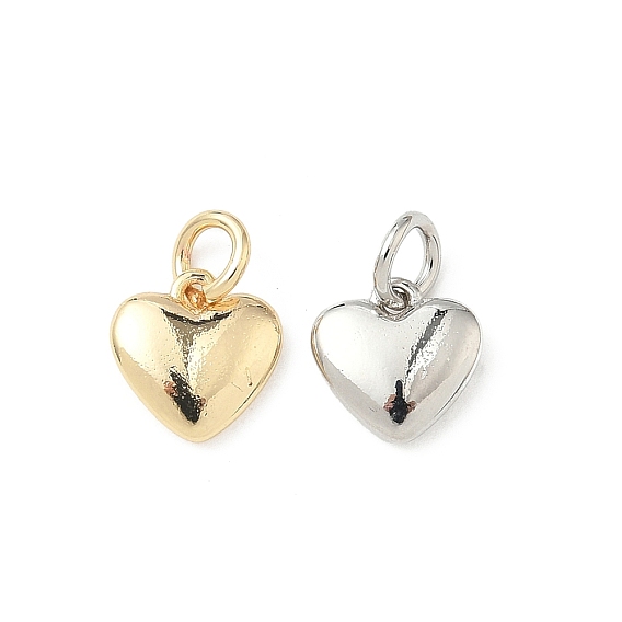 Латунные подвески, сердце прелести, стойки покрытие, долговечный, с целью перехода в кольце