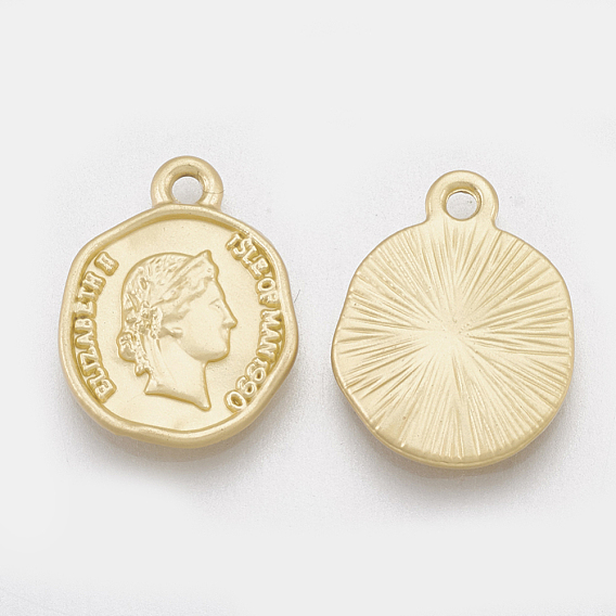 Smooth Surface Alloy Coin Pendants