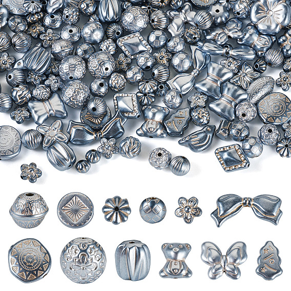 100г перламутровых непрозрачных акриловых бусин, разнообразные