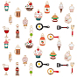 36Pcs 17 Style Alloy Enamel Pendants, Mixed Shape