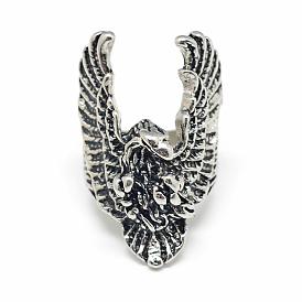 Alloy Finger Rings, Wide Band Rings, Eagle