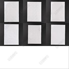 60 Sheets 6 Styles BOPP Plastic Transparent Holographic Lamination Sheets, Self Adhesive Photo Protective Transparency Film, Rectangle