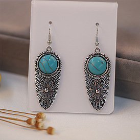 Boho Tassel Earrings - Vintage Ethnic Jewelry, Creative Blue Turquoise Ear Accessories.