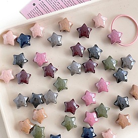 Opaque Acrylic Beads, Star