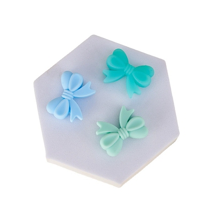 Bowknot Food Grade Silicone Beads, Chewing Beads For Teethers, DIY Nursing Necklaces Making