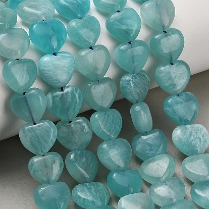 Природных амазонит бисер нитей, сердце