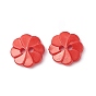 Acrylic Buttons, 2-Hole, Dyed, Flower, Hole: 2mm