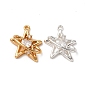 Латунные микропаве прозрачные подвески с фианитом, без кадмия, без никеля и без свинца, звезда с сердцем
