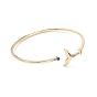 Bracelet manchette queue de baleine zircon cubique bleu, bijoux en laiton de placage de rack pour les femmes, sans cadmium et sans plomb