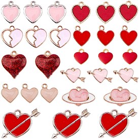 Alloy Enamel Charms/Pendants, Mixed Shapes