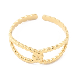 304 Stainless Steel Hollow Knot Open Cuff Rings