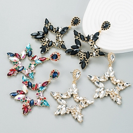 Alloy Rhinestone Earring, Star