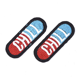 Computerized Embroidery Cloth Iron On Patches, Costume Accessories, Appliques, Capsule with Chill