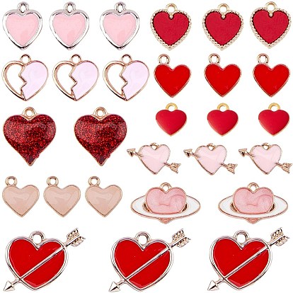 Alloy Enamel Charms/Pendants, Mixed Shapes