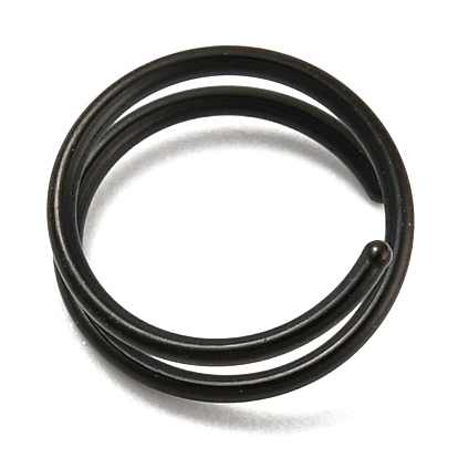 316 двойное кольцо в носу из нержавеющей стали для одиночного пирсинга, спиральное кольцо в носу