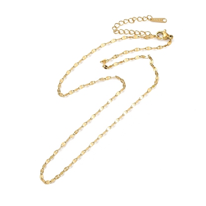 304 Stainless Steel Dapped Chain Necklace for Men Women
