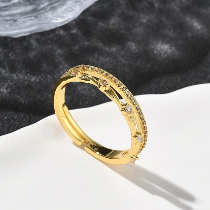 Латунные микро проложить пальцев кольца кубического циркония, долговечный, стойки покрытие, без свинца и без кадмия