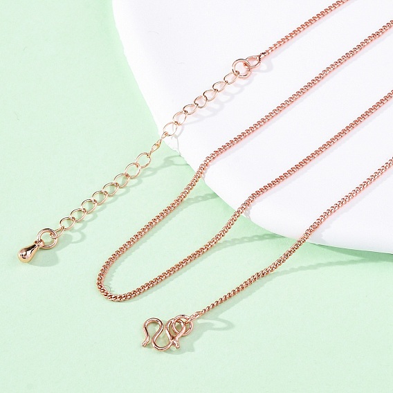 1.2мм латунные витые цепочки ожерелья, с 304 из нержавеющей стали омара застежками, без свинца и без кадмия, долговечный, стойки покрытие