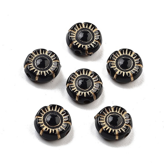 Покрытие акриловыми шариками, золотой металл обвитыми, плоско-круглые