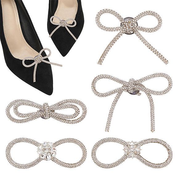 5 шт. 5 стили бантовые железные броши для рюкзака и одежды, cmолой горный хрусталь