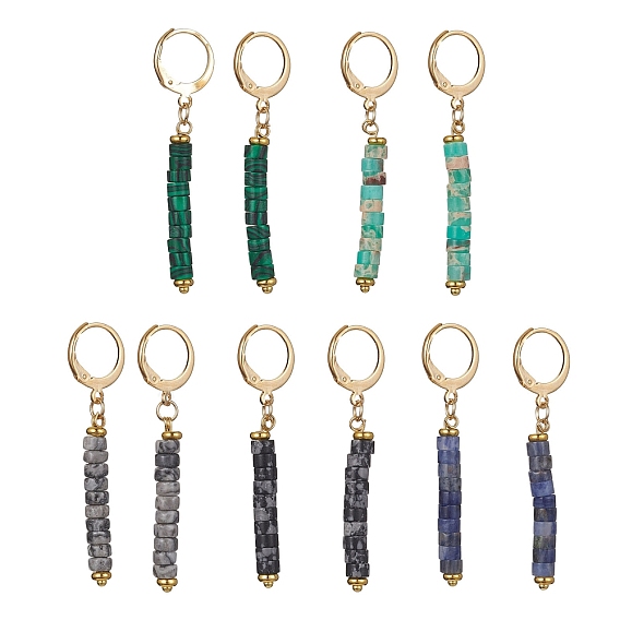 Серьги с подвесками на защелке из натуральных и синтетических драгоценных камней, украшенные бисером, золотые серьги-капли из нержавеющей стали 304