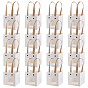 Бумага подарочные пакеты, с пластиковым видимым окном и ручками, квадратный