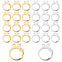 160Pcs 2 Colors Brass Leverback Earring Findings, with 2 Loops