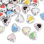 Printed Opaque Acrylic Beads, Heart