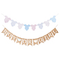 2 Styles Paper & Jute Party Banners, for Party Decoration